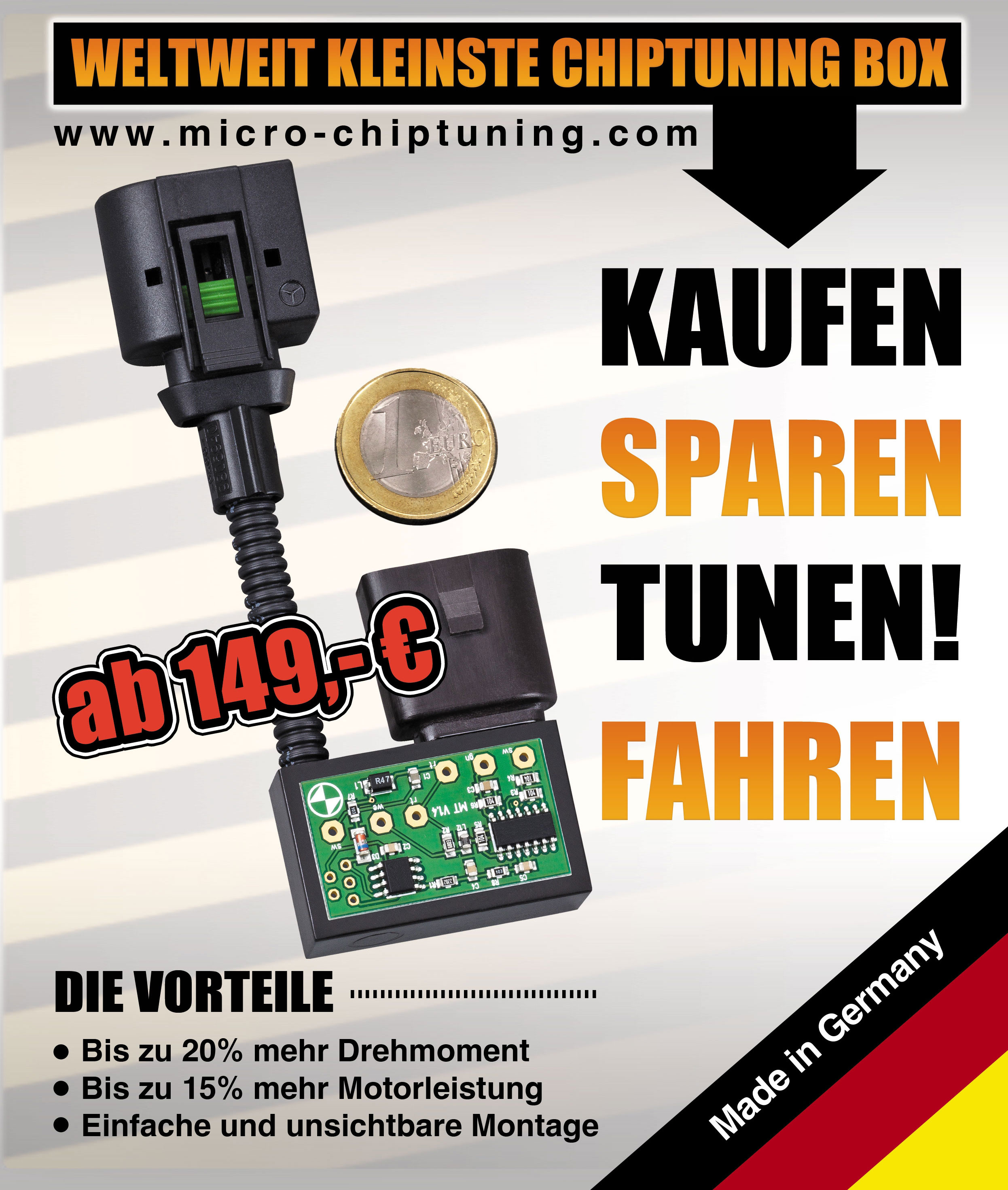 Micro Chiptuning Box Für Audi Q3 2.0 TDI - Winzige Tuningbox Mit Motorgarantie